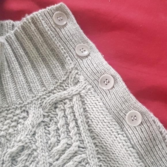 BCBG MAXAZRIA Cable Knit Turtleneck Grey Sweater Tunic Size XS/S - Picture 7 of 13